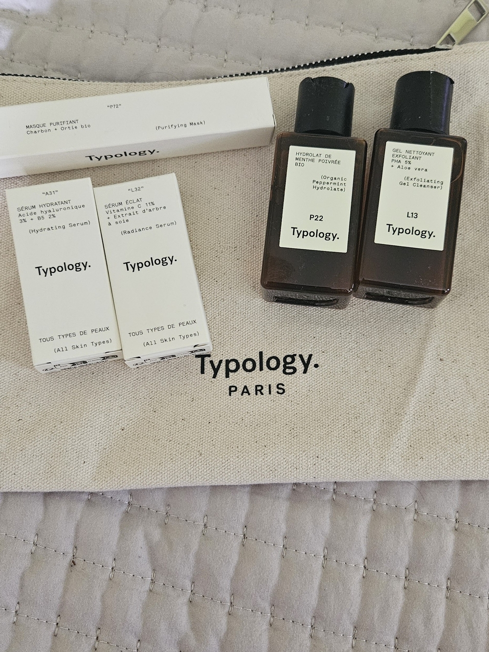 Typology Paris Skincare Set in White and Brown